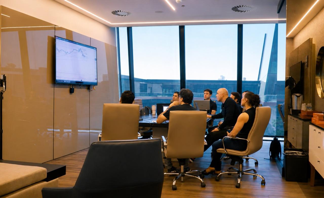 Equipo de GNT Technology en una reunión de trabajo